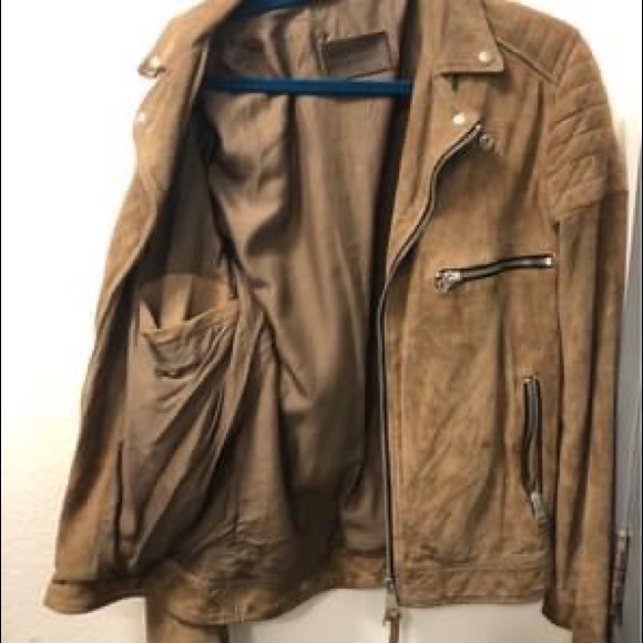 All Saints Suede Biker Jacket - Picture 4 of 5